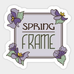 Spring Violet Art Nouvean Sticker